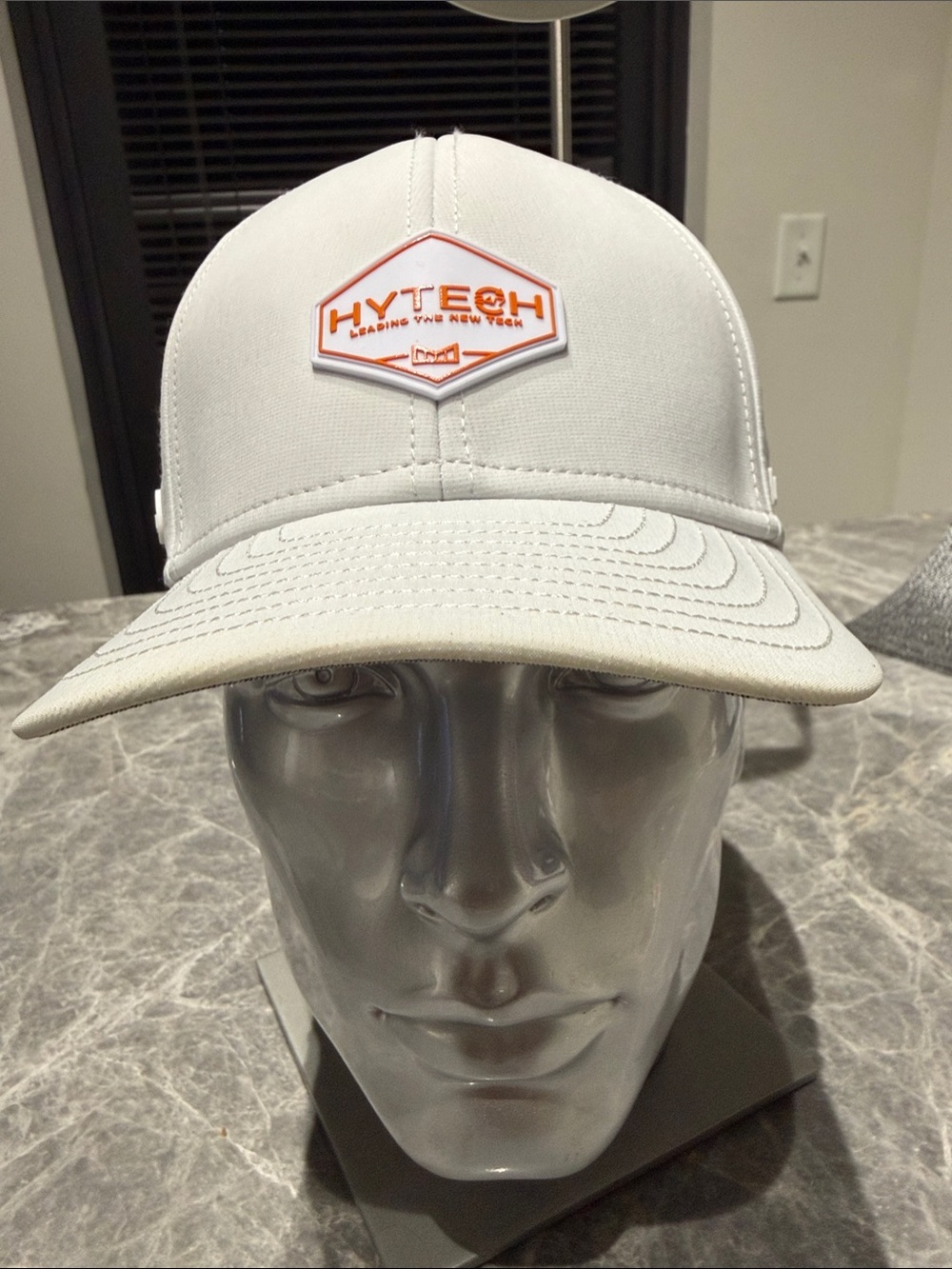 Melin A-Game Hydro Performance Snapback Hat - "HyTech" Logo (White/Orange)